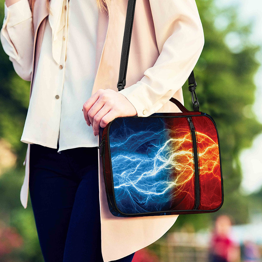 Red And Blue Lightning Print Shoulder Strap Bible Bag