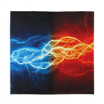 Red And Blue Lightning Print Silk Bandana