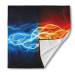 Red And Blue Lightning Print Silk Bandana