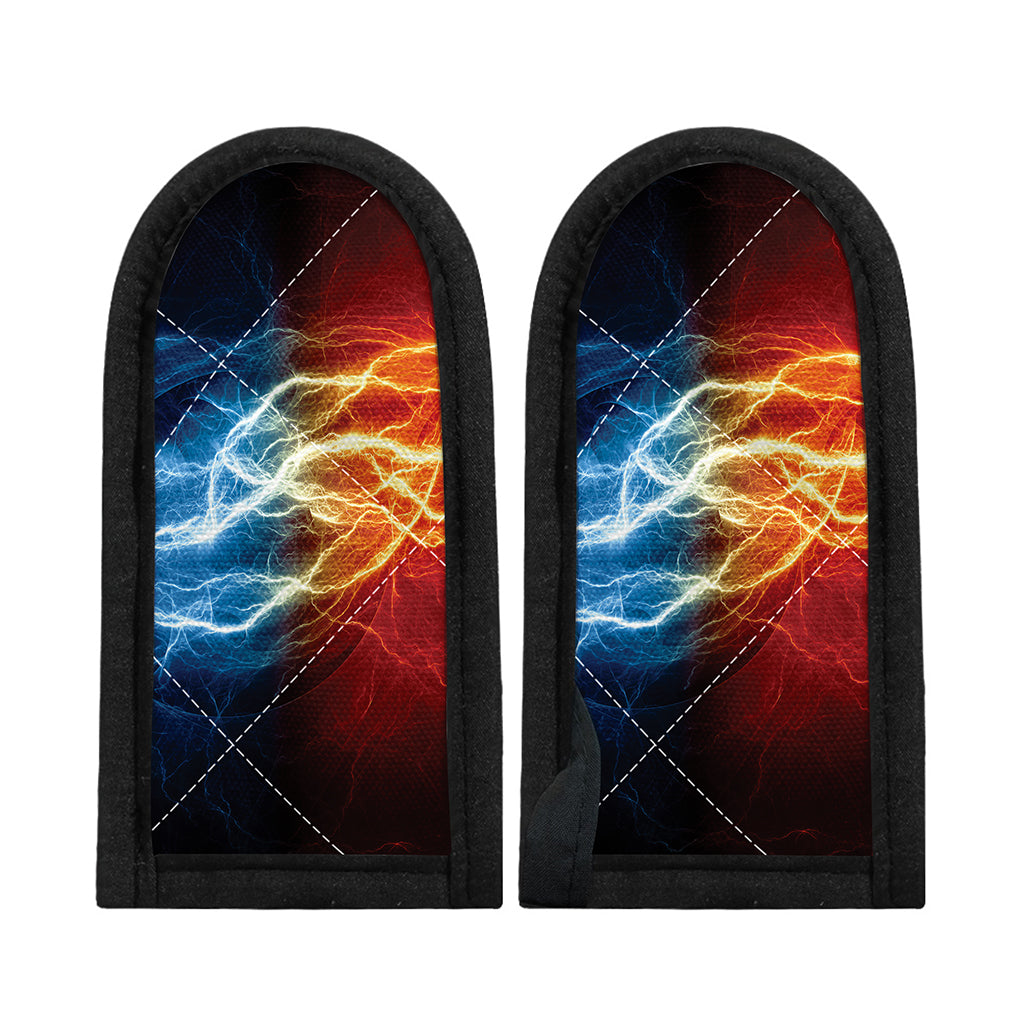 Red And Blue Lightning Print Skillet Handle Cover