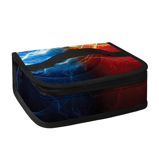Red And Blue Lightning Print Small Lunch Bag