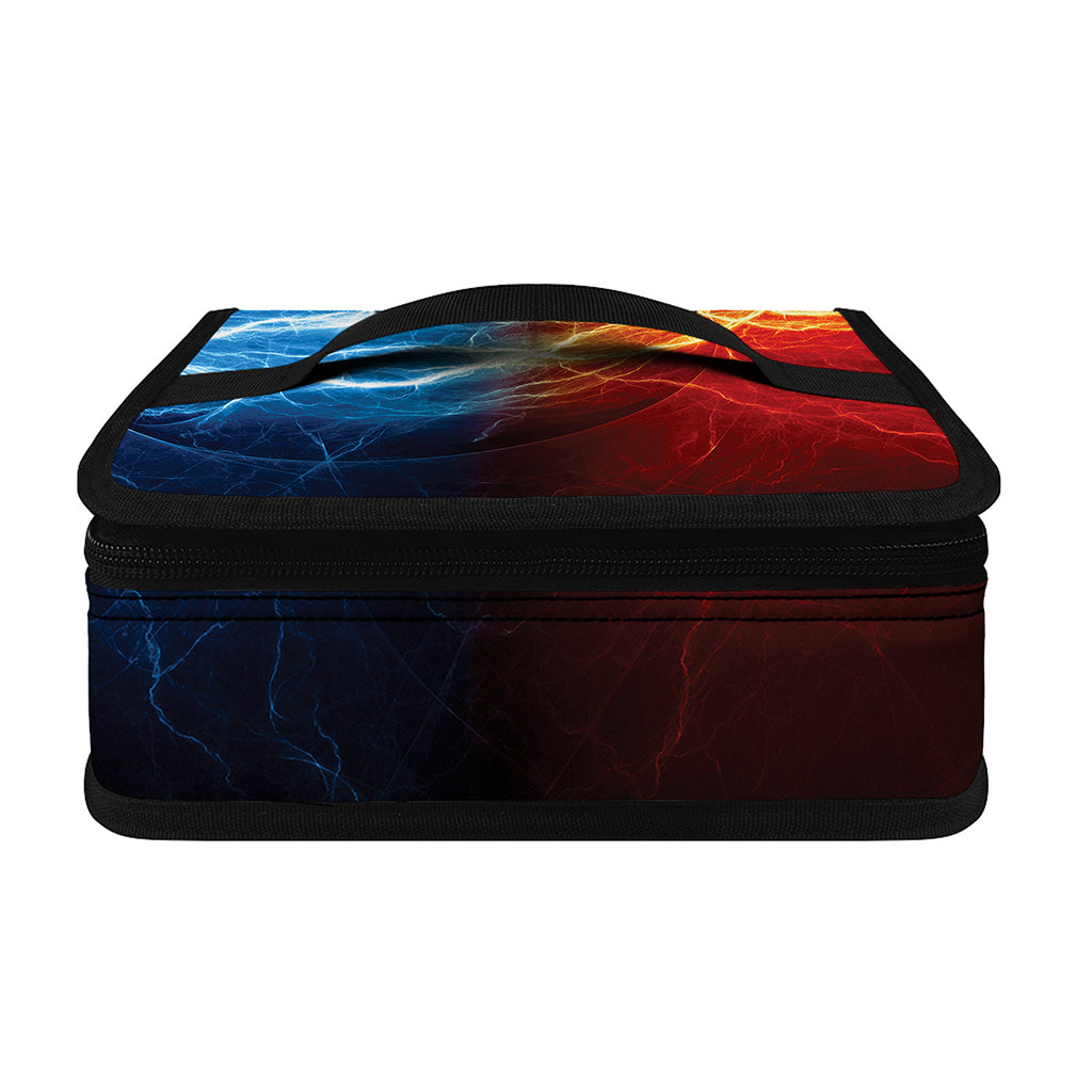 Red And Blue Lightning Print Small Lunch Bag