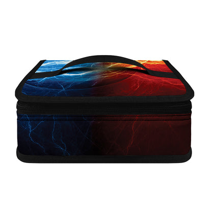 Red And Blue Lightning Print Small Lunch Bag