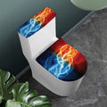 Red And Blue Lightning Print Toilet Lid And Tank Cover Set