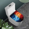 Red And Blue Lightning Print Toilet Lid Cover
