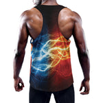 Red And Blue Lightning Print Training Tank Top