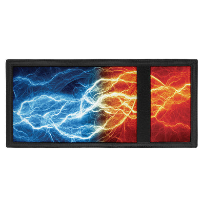 Red And Blue Lightning Print Trifold Wallet