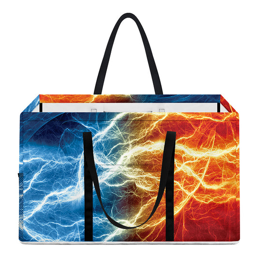 Red And Blue Lightning Print Utility Tote Bag