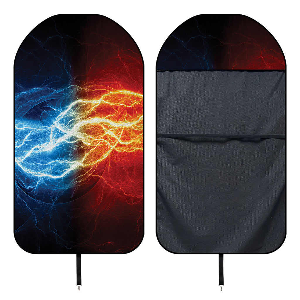 Red And Blue Lightning Print Waterproof Car Seat Cover