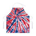 Red And Blue Spider Tie Dye Print Adjustable Apron