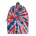 Red And Blue Spider Tie Dye Print School Backpack