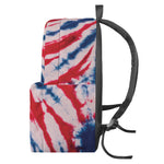 Red And Blue Spider Tie Dye Print Backpack