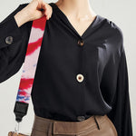 Red And Blue Spider Tie Dye Print Bag Strap