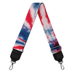 Red And Blue Spider Tie Dye Print Bag Strap