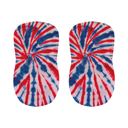 Red And Blue Spider Tie Dye Print Bar Stool Covers