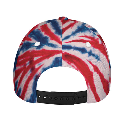 Red And Blue Spider Tie Dye Print Baseball Cap