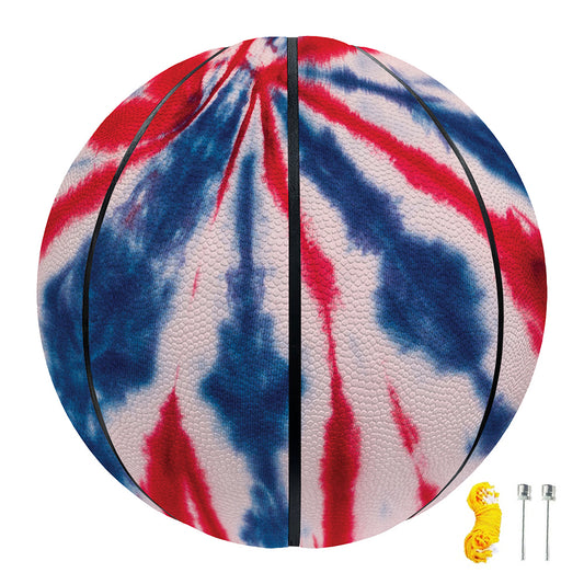 Red And Blue Spider Tie Dye Print Basketball