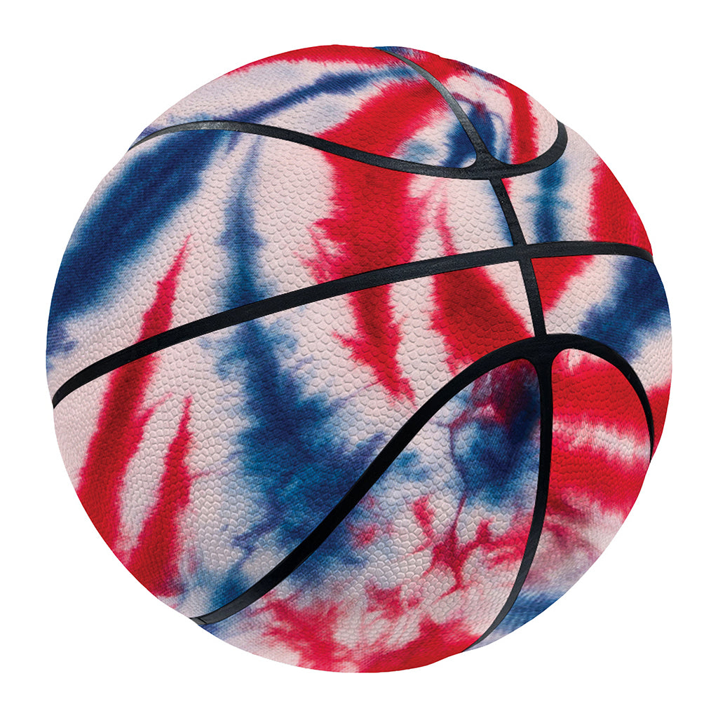 Red And Blue Spider Tie Dye Print Basketball