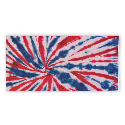 Red And Blue Spider Tie Dye Print Beach Towel