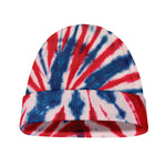 Red And Blue Spider Tie Dye Print Beanie