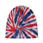 Red And Blue Spider Tie Dye Print Beanie
