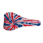 Red And Blue Spider Tie Dye Print Bicycle Seat Cover