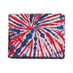 Red And Blue Spider Tie Dye Print Bifold Wallet