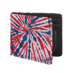 Red And Blue Spider Tie Dye Print Bifold Wallet