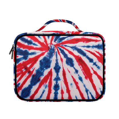Red And Blue Spider Tie Dye Print Briefcase Bible Bag