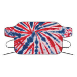Red And Blue Spider Tie Dye Print Car Windshield Snow Cover