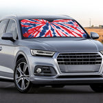 Red And Blue Spider Tie Dye Print Car Windshield Sun Shade