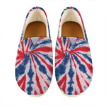 Red And Blue Spider Tie Dye Print Casual Shoes