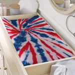 Red And Blue Spider Tie Dye Print Changing Pad Cover