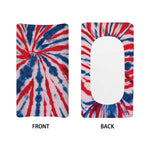 Red And Blue Spider Tie Dye Print Changing Pad Cover