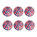 Red And Blue Spider Tie Dye Print Coaster Set