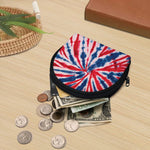 Red And Blue Spider Tie Dye Print Coin Purse