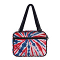 Red And Blue Spider Tie Dye Print Double Strap Bible Bag
