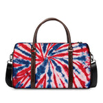Red And Blue Spider Tie Dye Print Duffle Bag