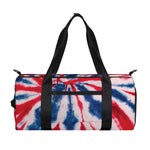 Red And Blue Spider Tie Dye Print Gym Bag