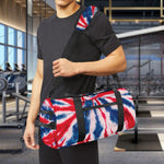 Red And Blue Spider Tie Dye Print Gym Bag