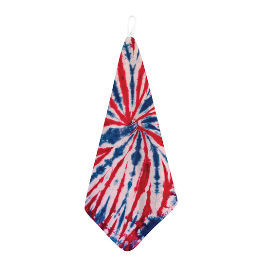Red And Blue Spider Tie Dye Print Hand Towel