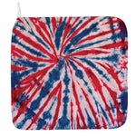 Red And Blue Spider Tie Dye Print Hand Towel