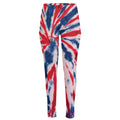 Red And Blue Spider Tie Dye Print High-Waisted Pocket Leggings