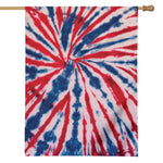 Red And Blue Spider Tie Dye Print House Flag