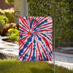 Red And Blue Spider Tie Dye Print House Flag