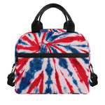 Red And Blue Spider Tie Dye Print Insulated Lunch Bag
