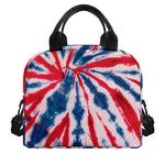 Red And Blue Spider Tie Dye Print Insulated Lunch Bag