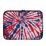 Red And Blue Spider Tie Dye Print Laptop Sleeve