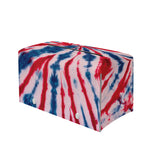Red And Blue Spider Tie Dye Print Leather Tissue Box Cover