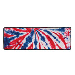 Red And Blue Spider Tie Dye Print Long Kitchen Mat
